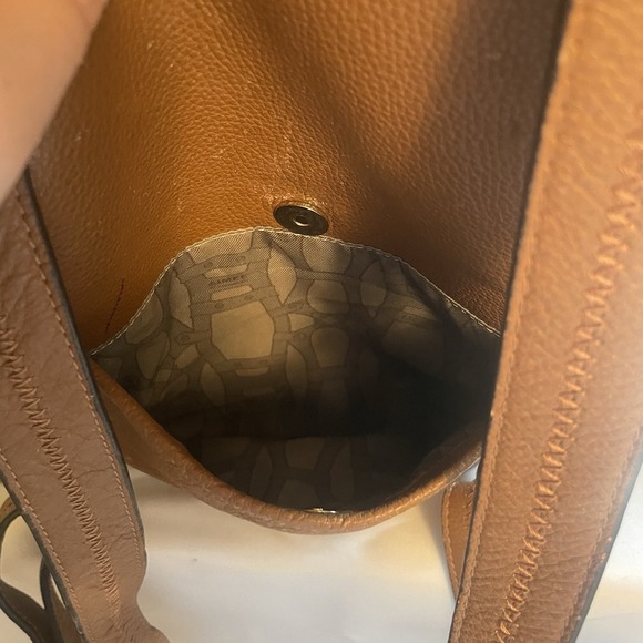 Aimee Kestenberg Tamitha Full Size Pebbled Leather Backpack Purse Carmel Brown - Picture 7 of 16